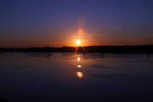 fall sunrise ohio river 2014